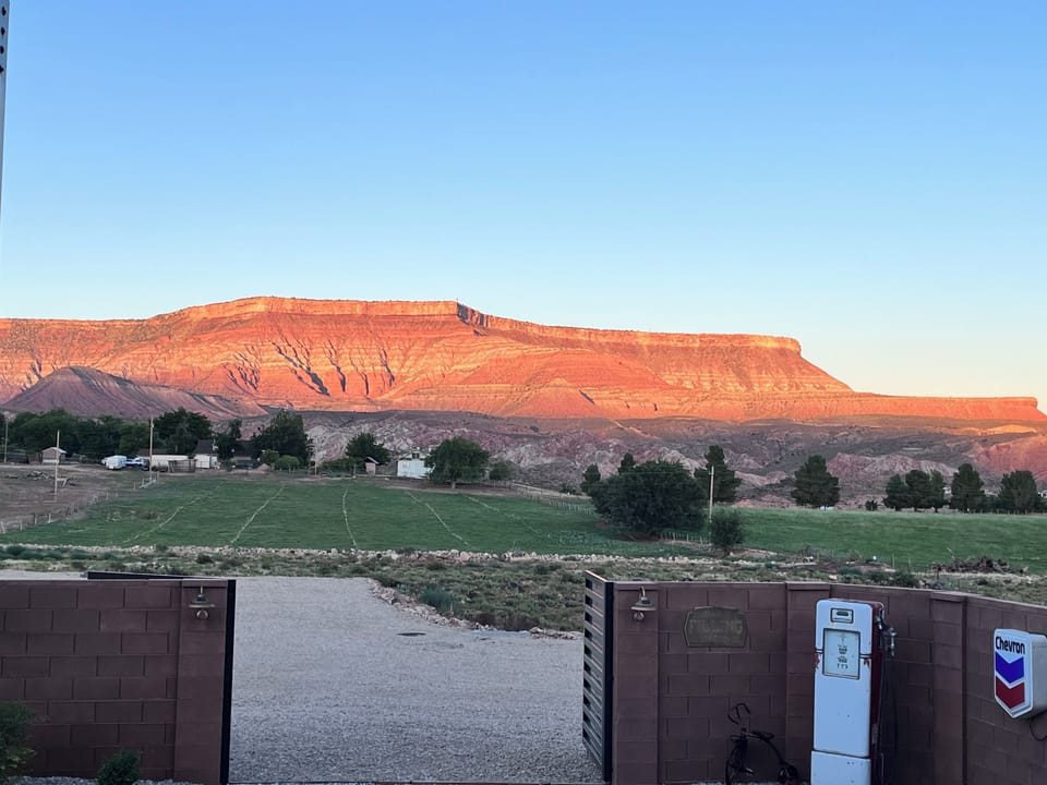 The beautiful views from the living area window. 