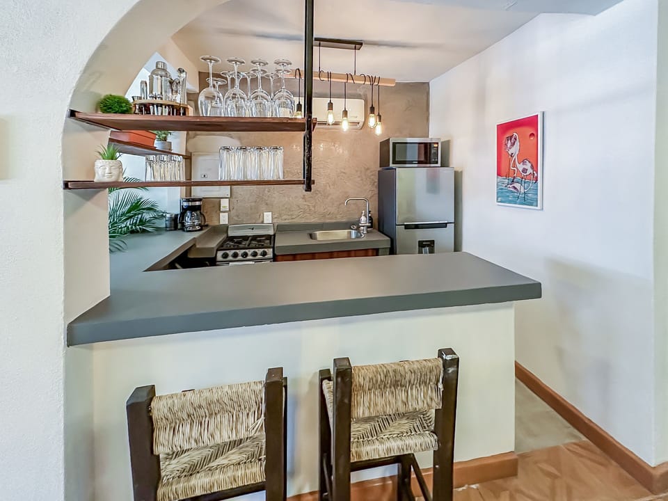 Open concept kitchen with lots of counter space