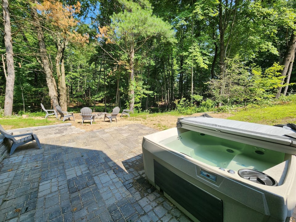Hot tub and firepit