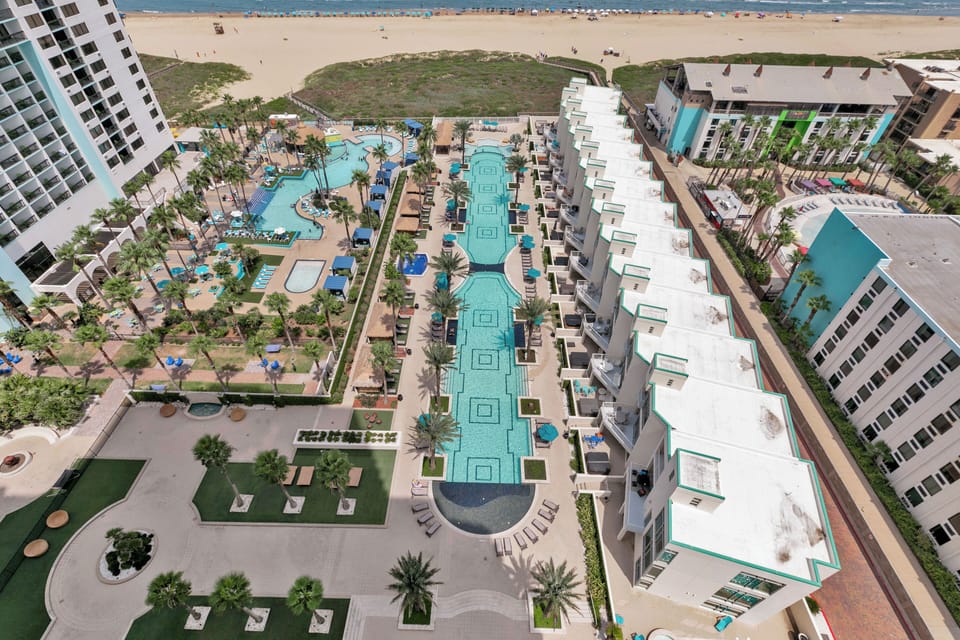 Balcony view towards the large Sapphire swimming pool!