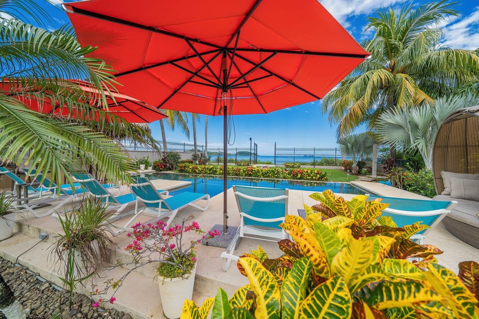 Ocean view from poolside patio