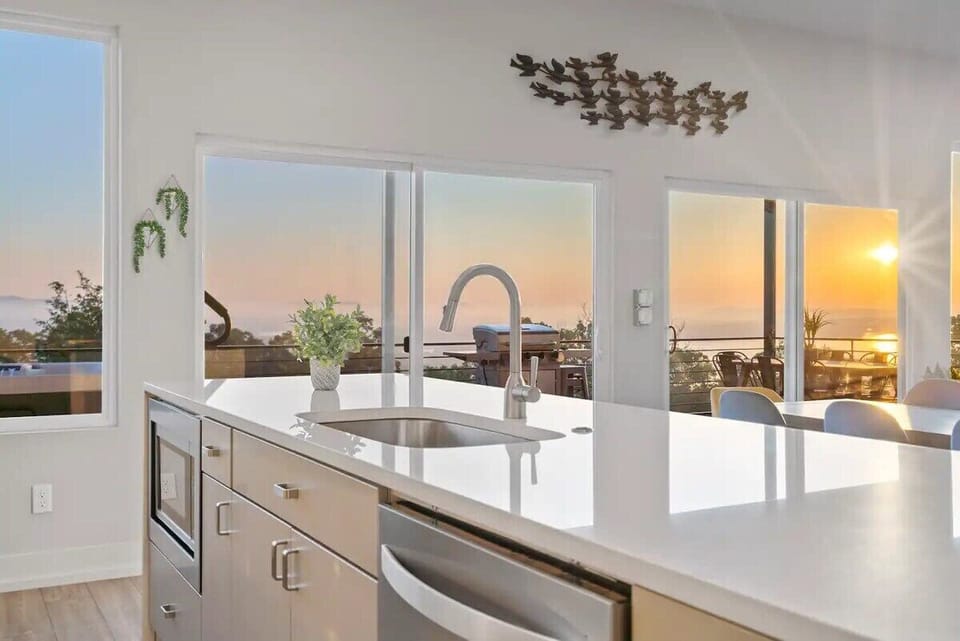 Sunrise view from the kitchen