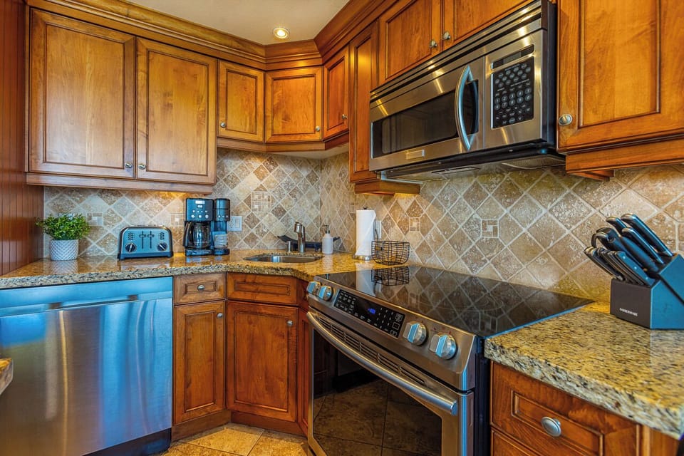 Plenty of counter space makes getting dinner ready a breeze