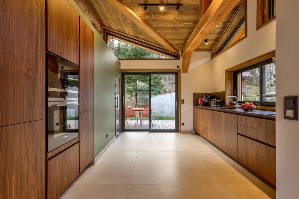 Glass doors onto terrace