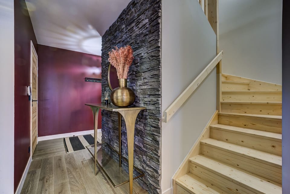 Hallway leading to Bedrooms 1 & 2 and stairs to Bedrooms 3 & 4