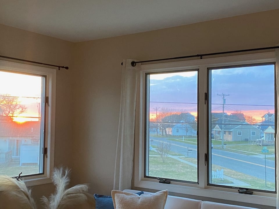 Enjoy the magnificent sunset in any season from the comfort of the main bedroom.