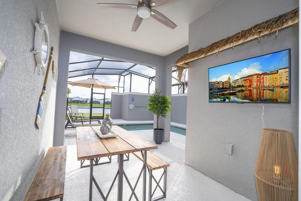 Pool Area with Smart TV