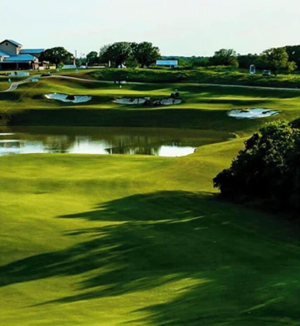 Beautiful recently renovated Texas Rangers Golf Course across the street.