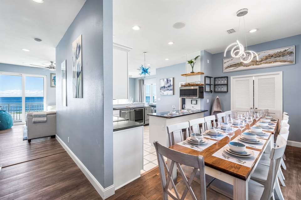 Dining Room | Gulf Front | Experience Wireless Surround Sound Throughout the Common Areas