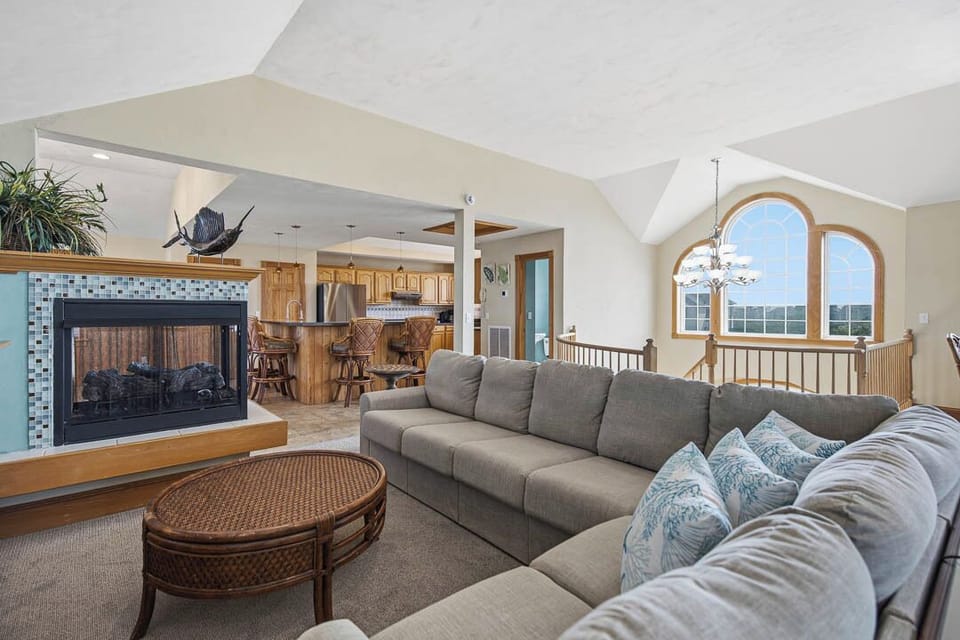 Top-Level Living Room with Deck Access