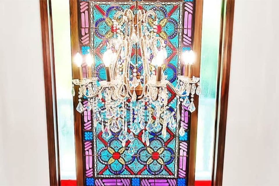  6 feet tall stained glass 