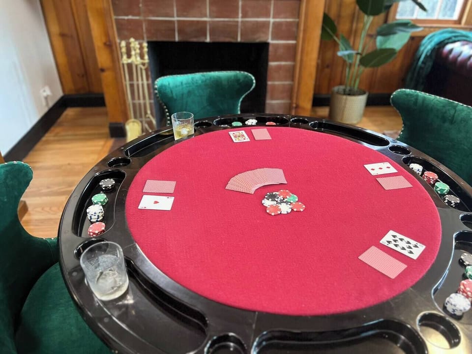 Where history meets high stakes — a speakeasy-inspired poker night in the carriage house parlor.