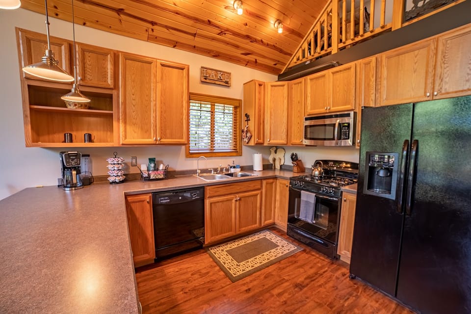 Fully stocked kitchen