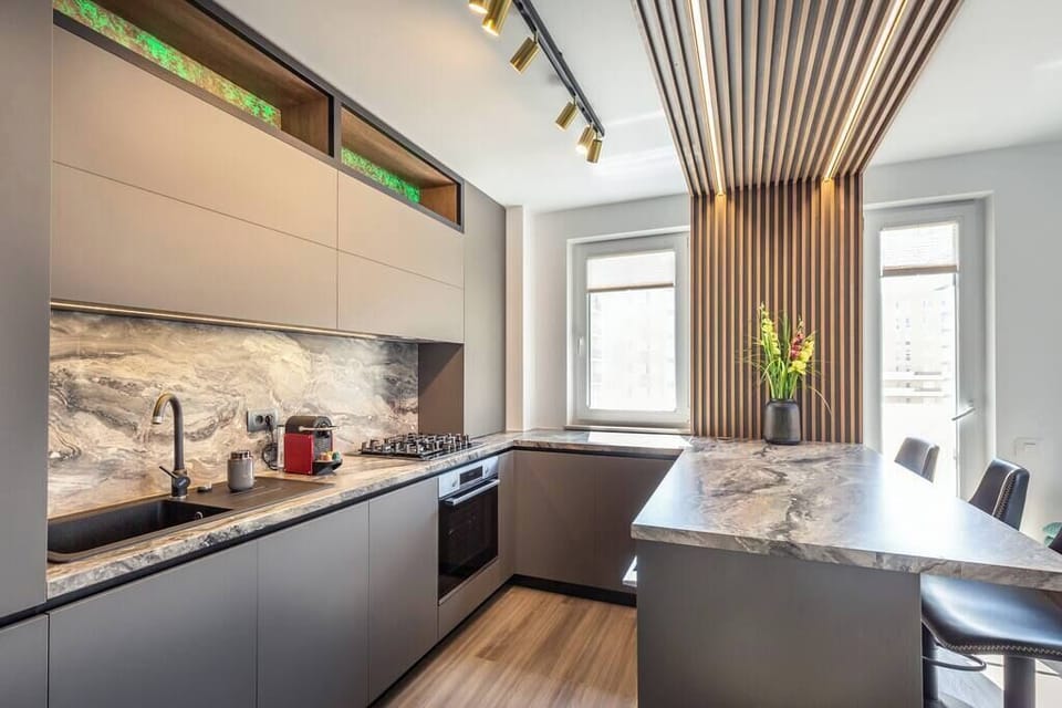 Fully equipped kitchen with all the modern facilities such as a dishwasher, microwave, oven, full size fridge, Nespresso coffee machine and all the cooking utensils and basics 