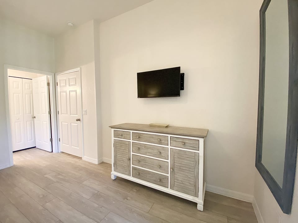 Enjoy your own private retreat featuring a king bed and Smart TV.