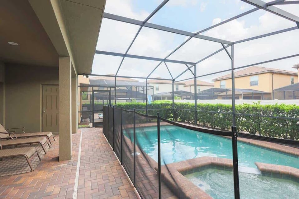 Screened-in serenity with a private pool and spa