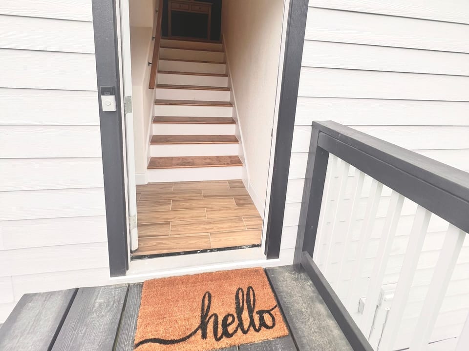 Interior entrance to unit A & B