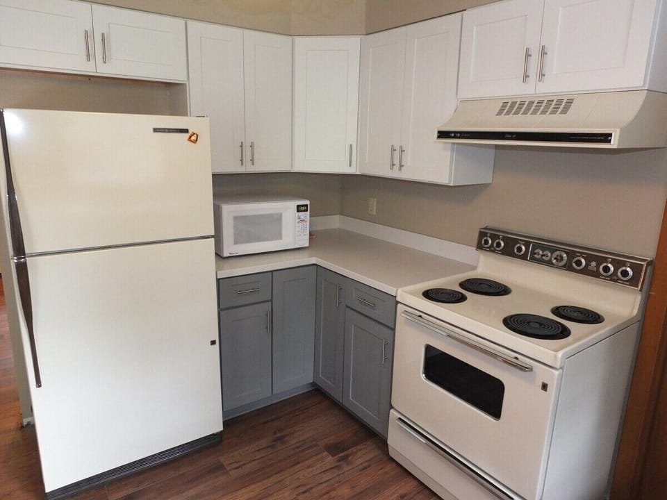 KITCHEN:  The home has a modern kitchen with all appliances except for a dishwasher.