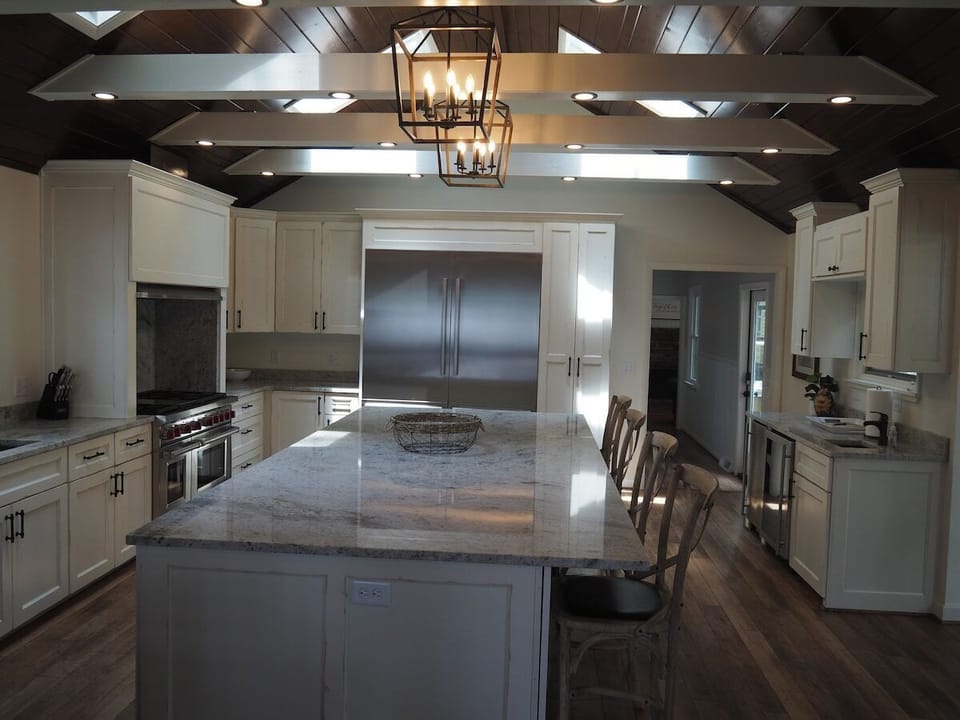 KITCHEN:  Another overview of the luxury kitchen, with all new high-end appliances, including a wine cooler and a beverage refrigerator.
