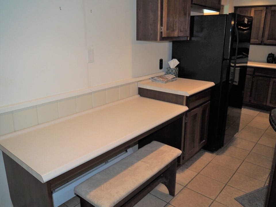 KITCHEN:  Large kitchen with all appliances including a microwave and dishwasher.