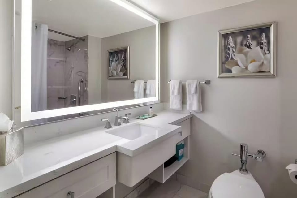 Enjoy extra counter space for effortless get-ready routines.