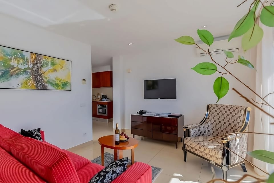 Unwind on the plush sofa after a sun-soaked day.