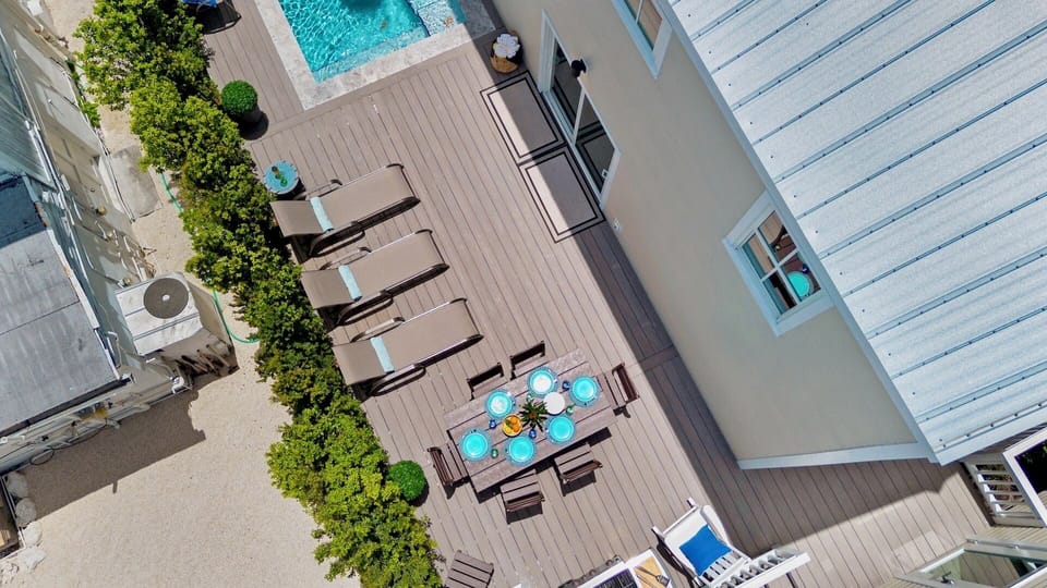 The deck is a great place to work on your tan...