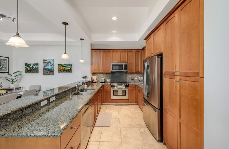 Prep with ease using ample counter space, modern tools, and stylish design.