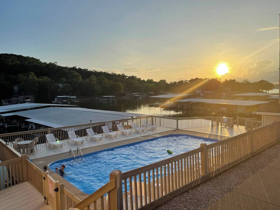 Take a sunset dip in this refreshing lakeside pool #3 (heated, open mid-April)