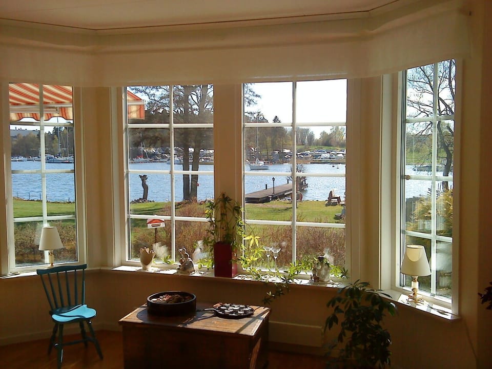 window with a view of the lake Mälaren