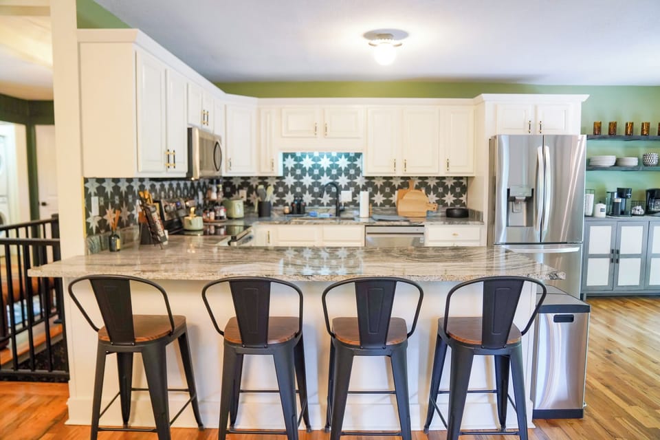 NEWLY TILED KITCHEN