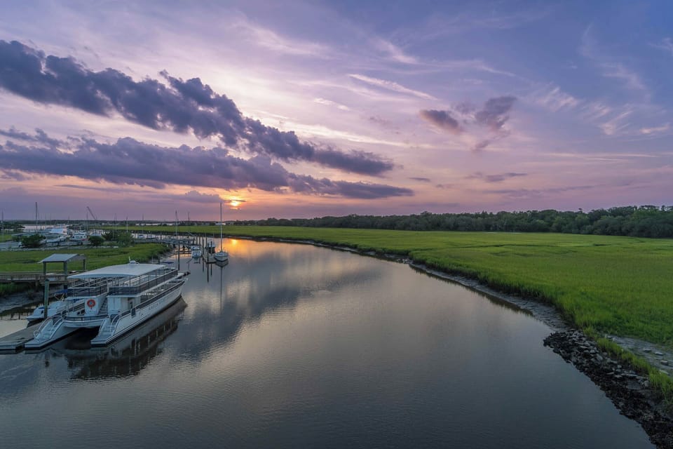 Sunsets over the Amelia River Cruise Boat