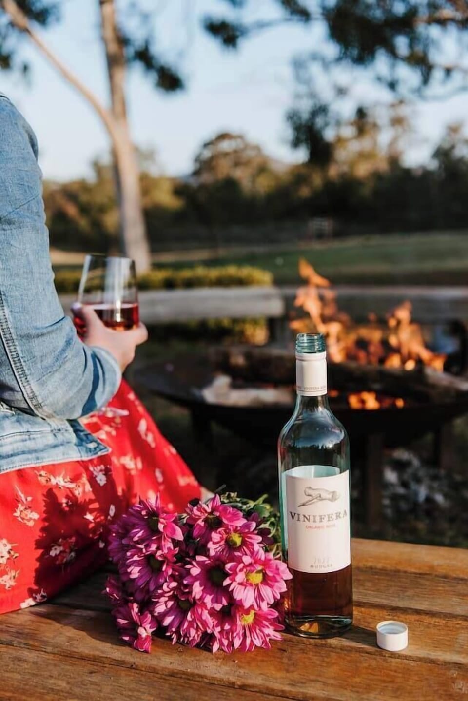 Stay warm while enjoying an alfresco glass of wine around the fire pit.
