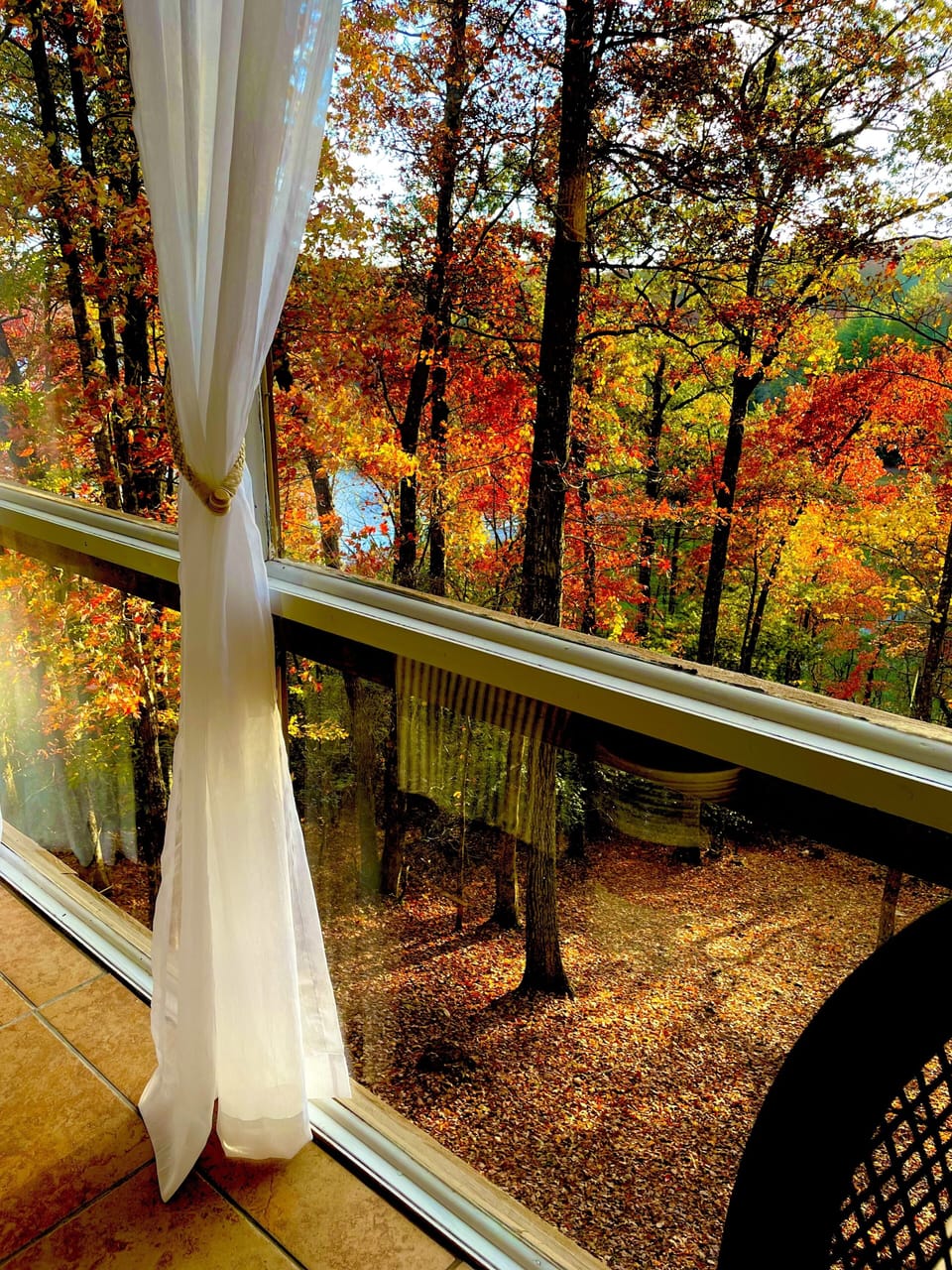 View of Lake Atagahi from large sunroom