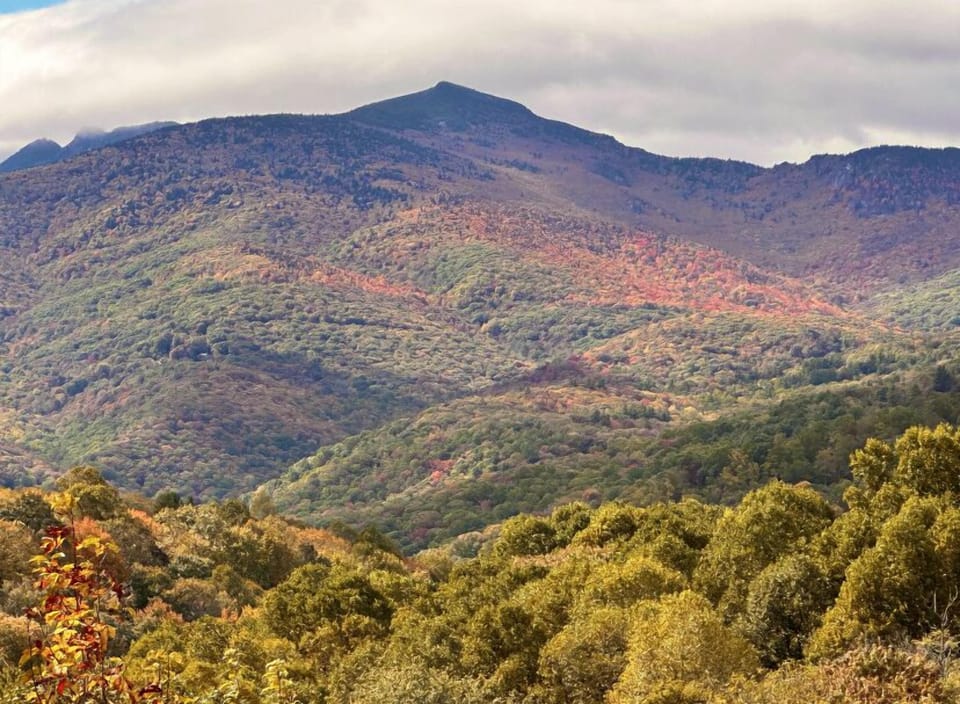 Grandfather Mountain in the Fall from upper porch