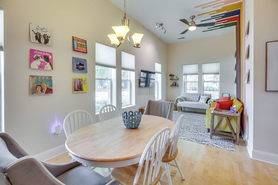 Dining Area | Dishware/Flatware | Trash Bags/Paper Towels | High Chair