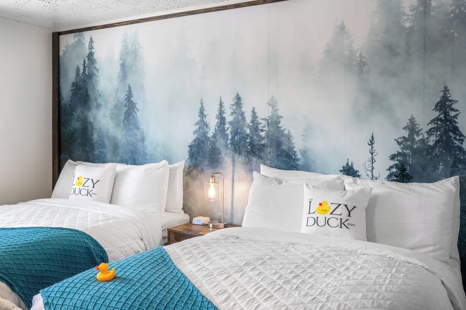 Two double beds