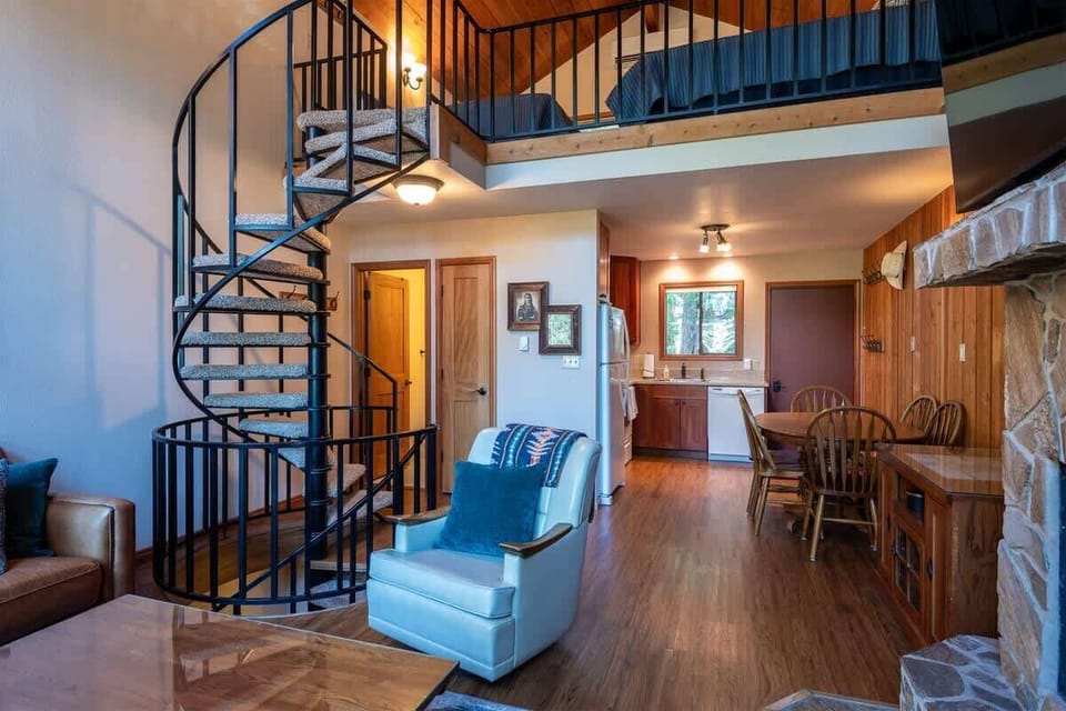 Spiral Staircase to Loft Bedroom and Downstairs