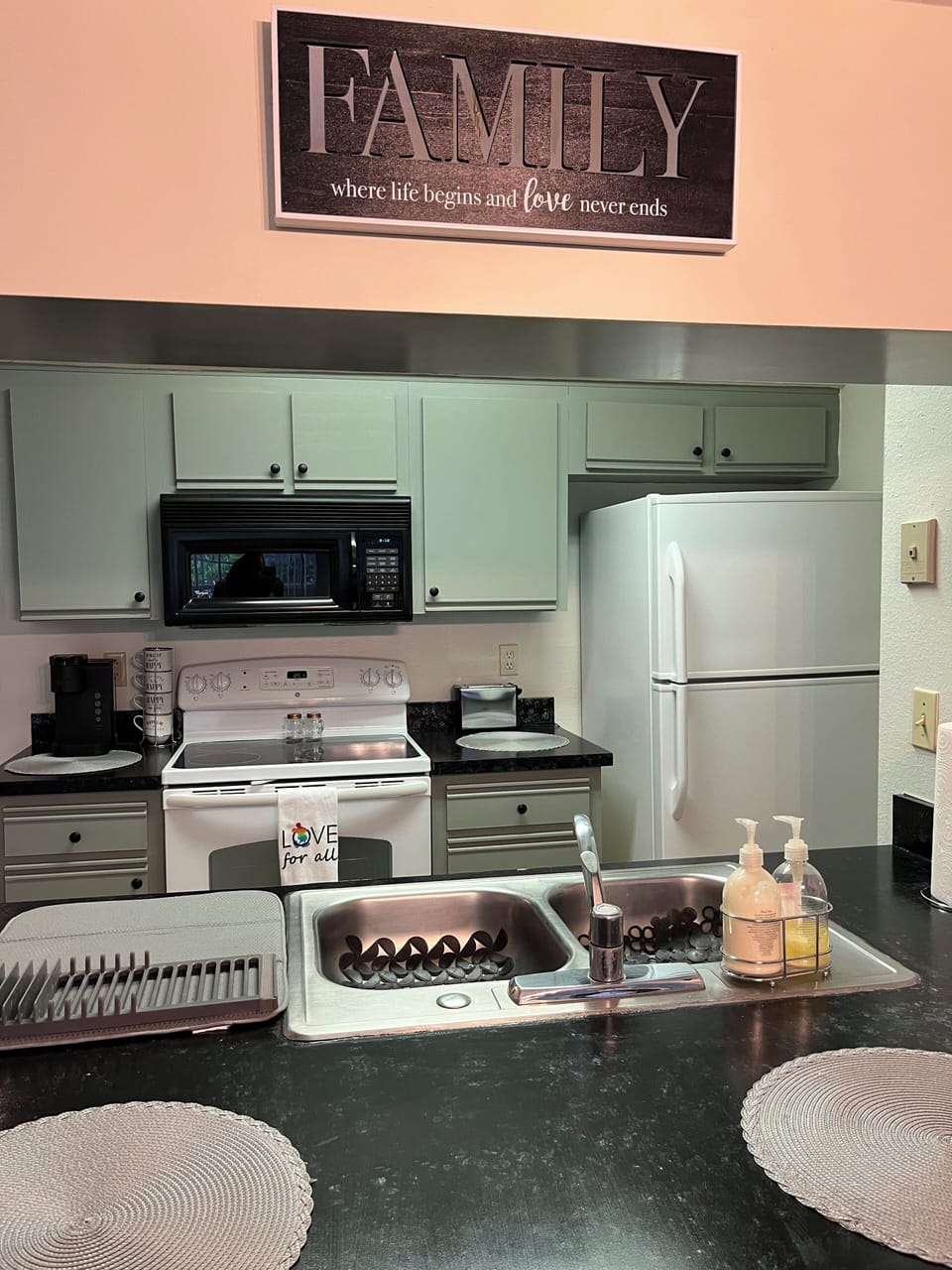 Fully stocked kitchen