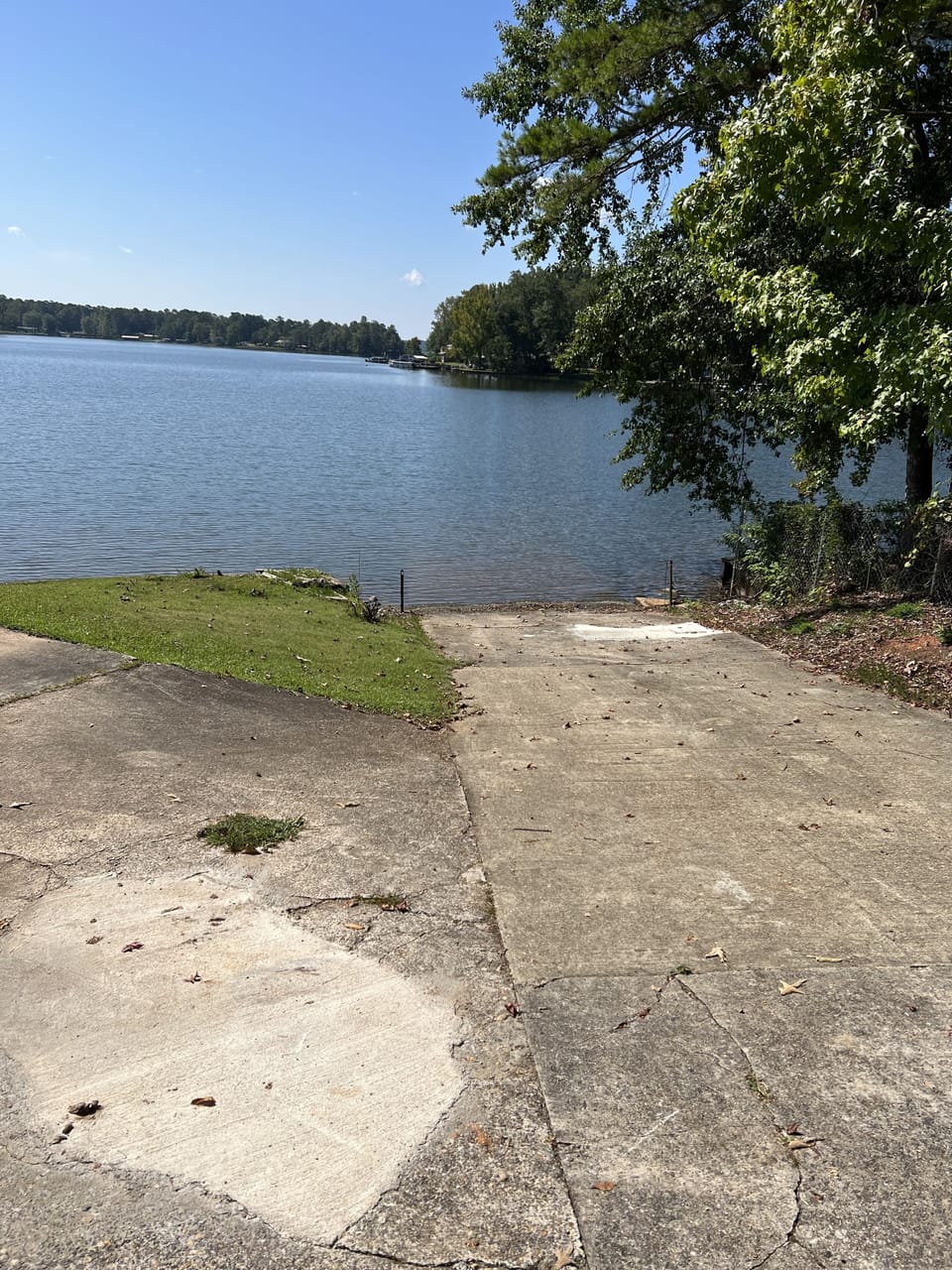 Extra long concrete boat ramp is private and convenient onsite.