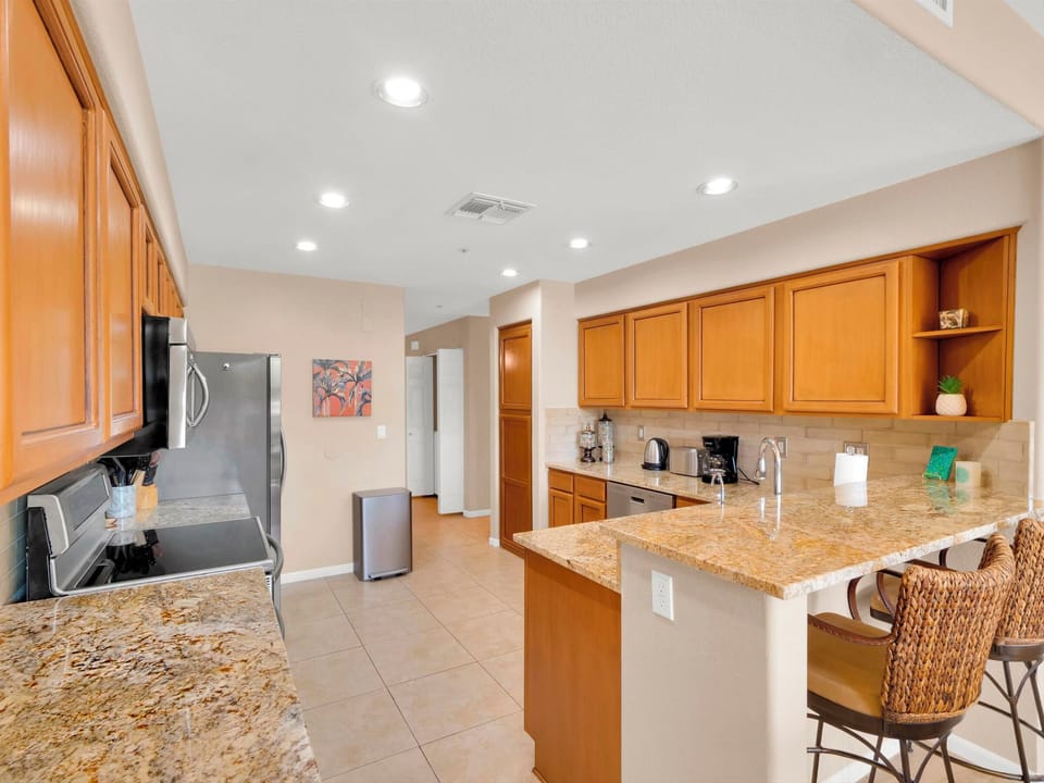 Granite kitchen.