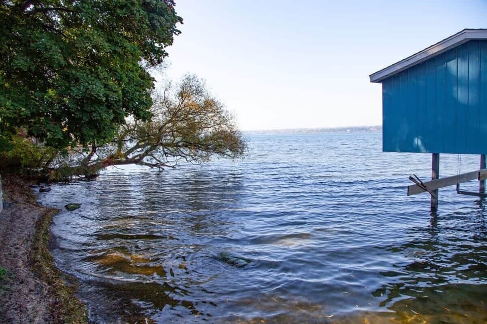 Gently sloping shoreline great for dipping your toes or relaxing by the water.