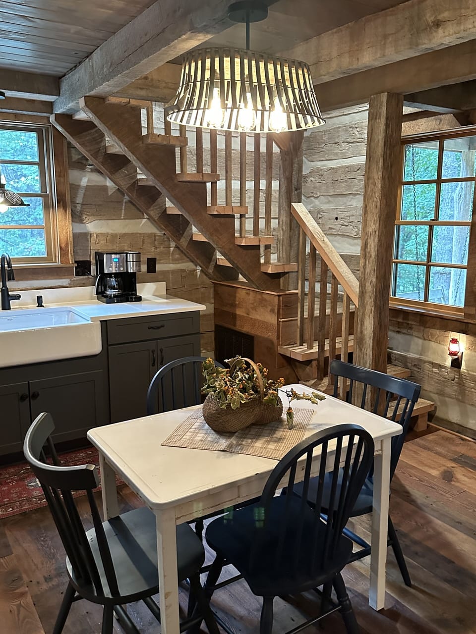 Stairs to loft bedroom.