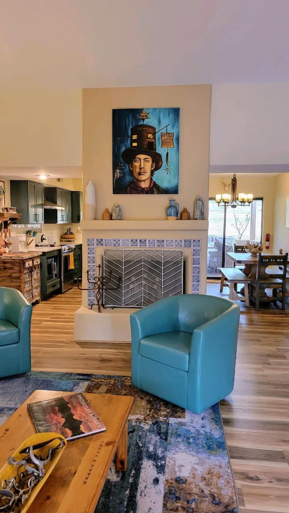 We have a very open Living room/Dining area and Kitchen.