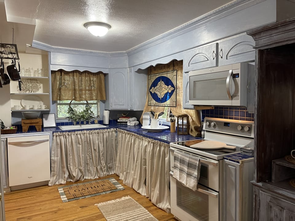 Settle in and whip up a quick comfort food recipe in the cozy kitchen :)