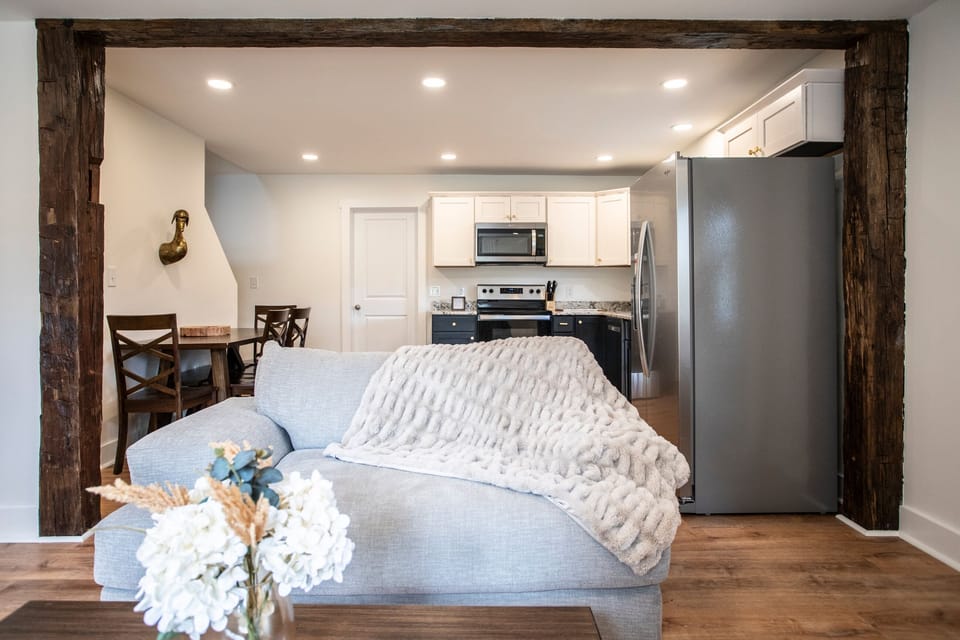 An open concept kitchen and dining space ideal for entertaining and relaxing
