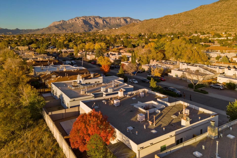Another drone picture to show how close to the mountain it really is