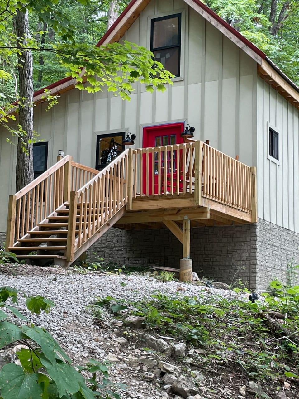 Front deck and front entryway