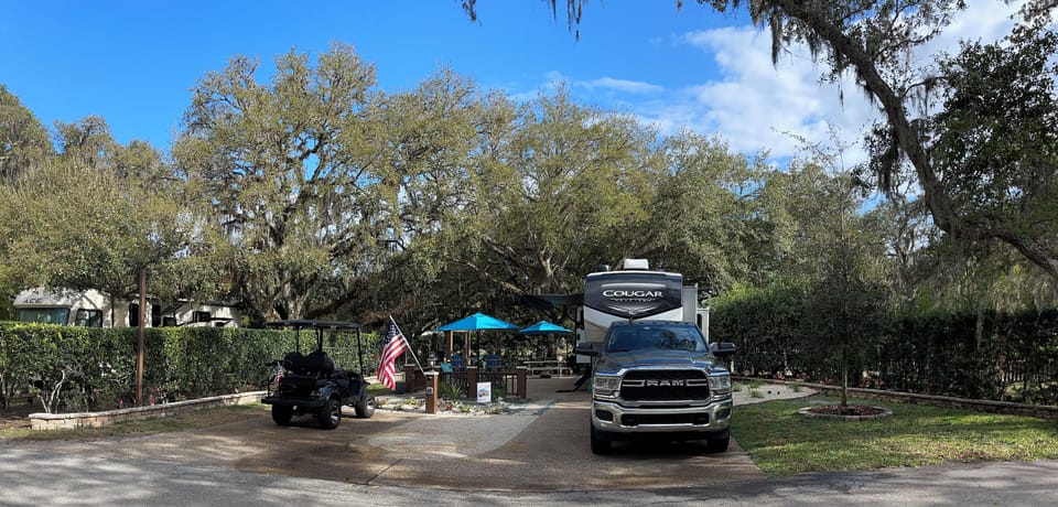 There ins't a RV at the site; picture just to see the size of the site