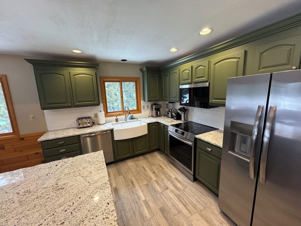 Updated gourmet kitchen. Stocked for large groups. 